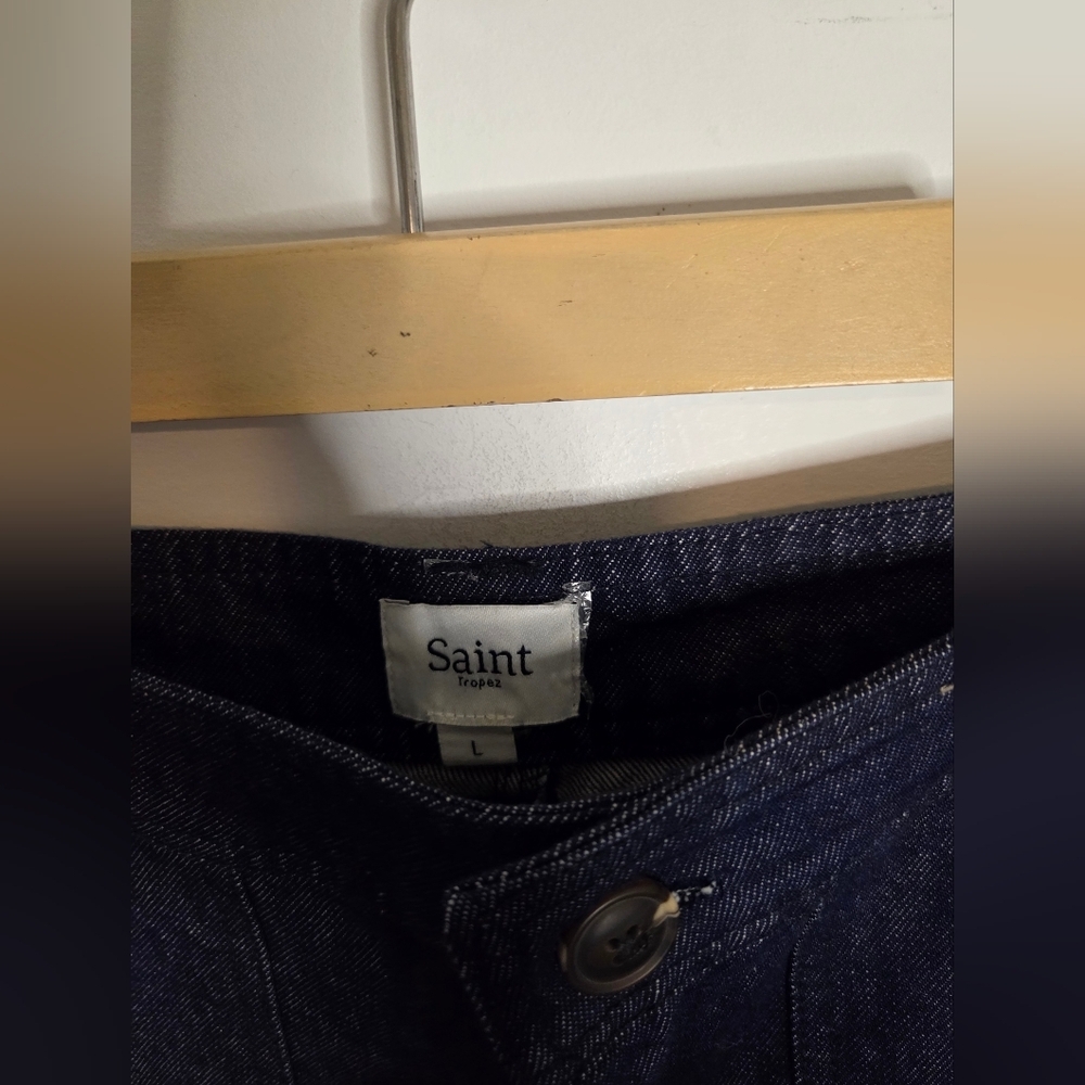 Saint Tropez Gwyneth Wide Leg Classic Blue Jeans Size L - Picture 8 of 11